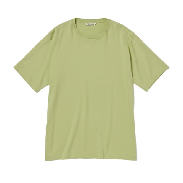 오라리 러스터 플레이팅 티셔츠 라이트그린 5사이즈 판매합니다