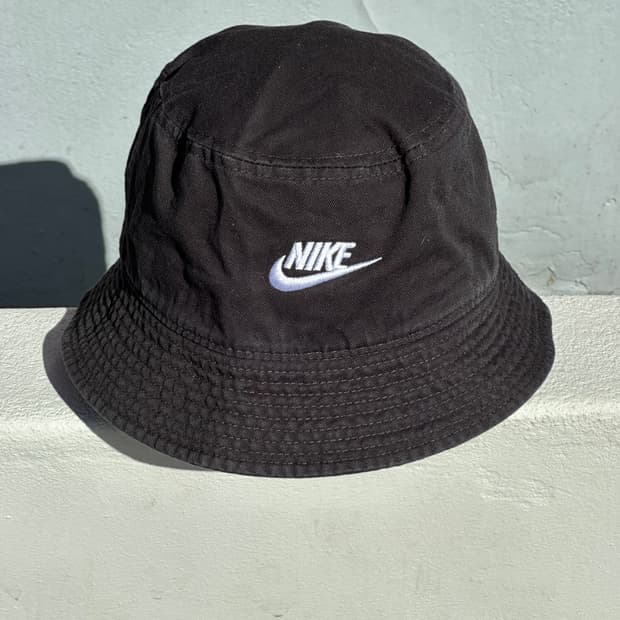 [L-XL] NIKE 로고 블랙 버킷햇 모자