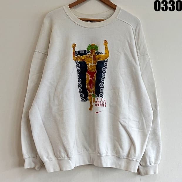 나이키 USA 1996호놀룰루 마라톤 그래픽 맨투맨 XL 0330