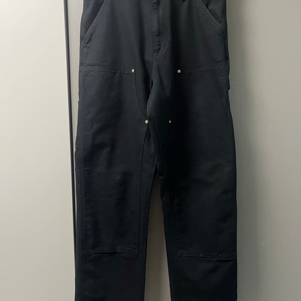 칼하트WIP 더블니 팬츠, Black 28x32