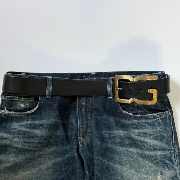 Dolce&Gabbana big buckle belt(black)