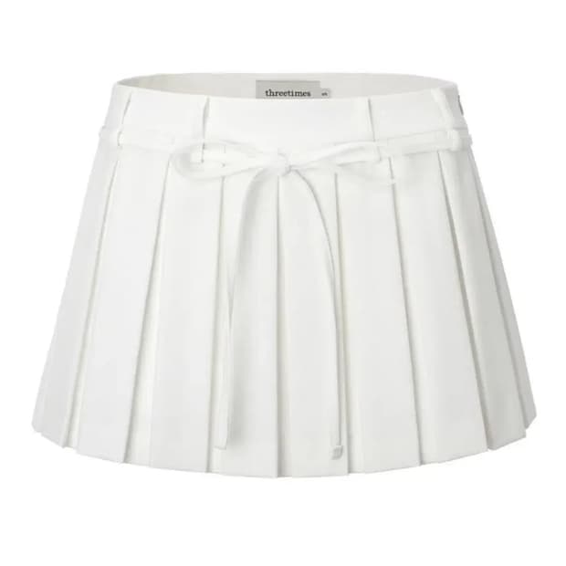 쓰리타임즈 치어리스커트 화이트 S