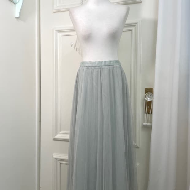 mint ballerina tule banding long skirt