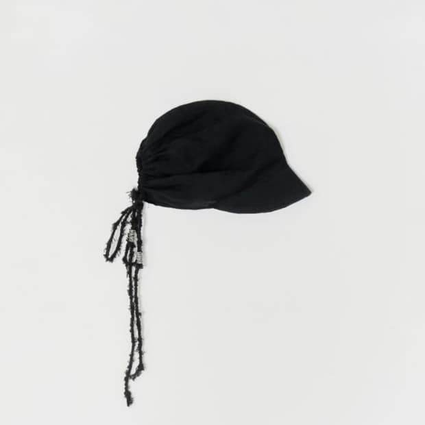 (구매) 하르테올템 Harteordemn 린넨 셔링 캡 블랙