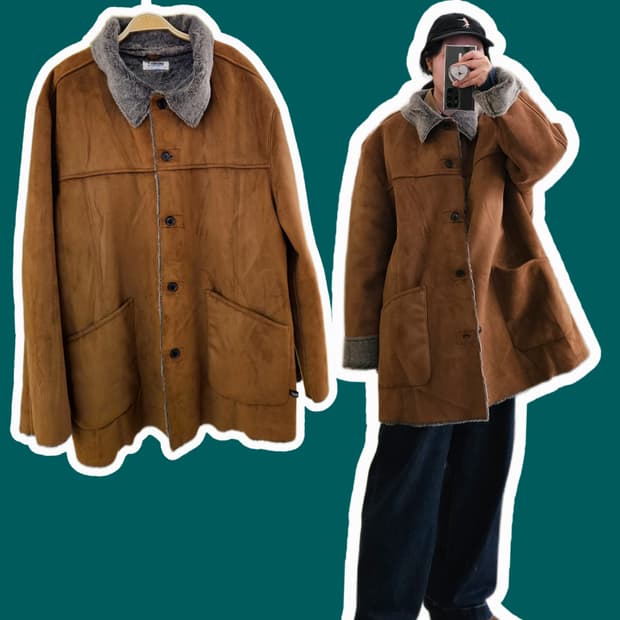 renoma 카라멜 에코 퍼 무스탕