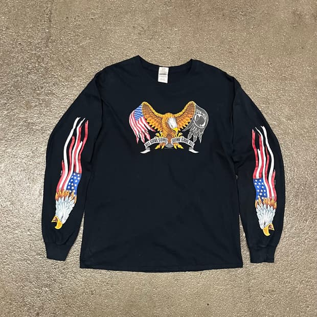 빈티지 바이크 프린팅 롱슬리브 (100-105)