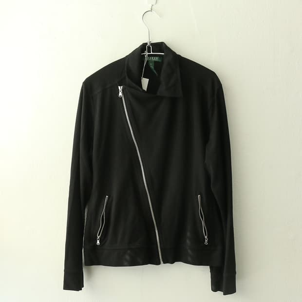  로렌 랄프로렌 니트 라이더 자켓 