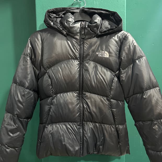 노스페이스 후드경량패딩 블랙S