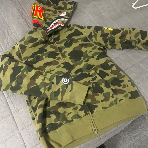 베이프 PONR 퍼스트 카모 샤크후드 L
