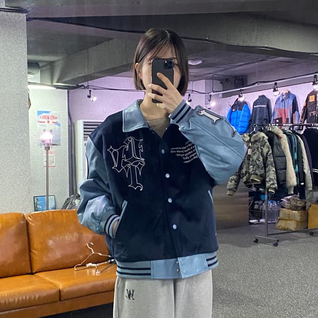 러브이즈트루 패치플레이 스타디움 바시티 B3707 