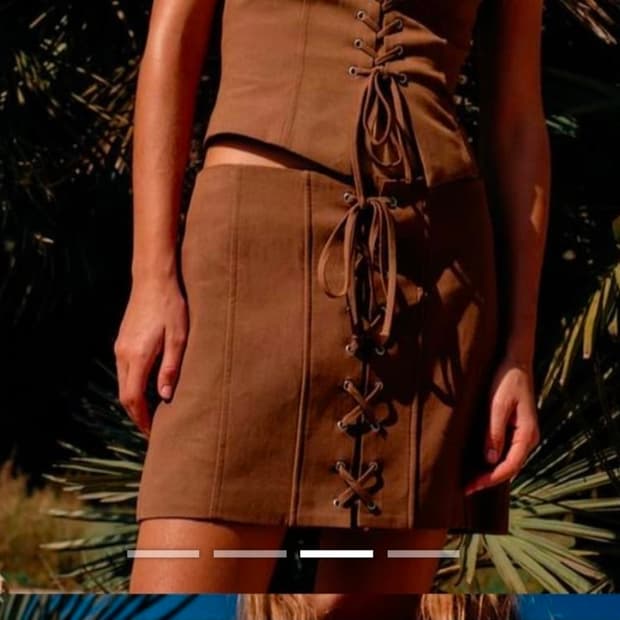 자라 zara skirt 레이스업 코르셋 스커트 치마 L 새상품