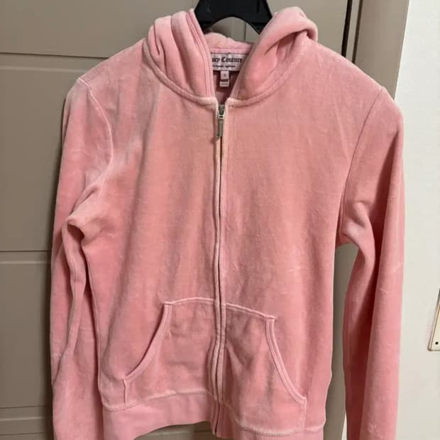 쥬시꾸뛰르 벨벳 후드 집업