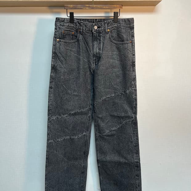 블랙 와이드 데님