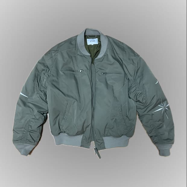 XJ107 인시전 셔링 MA-1 자켓 (KHAKI)