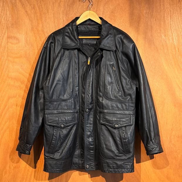 빈티지 헤비 카우레더 헌팅 자켓 L 소가죽 카코트