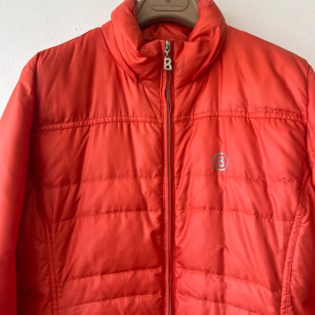 보그너 여성 오렌지레드 덕다운패딩점퍼 간절기패딩