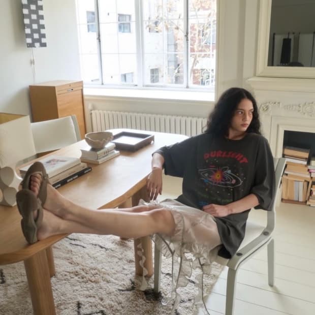 아우어솔티 반팔티+드롭 미니 드레스