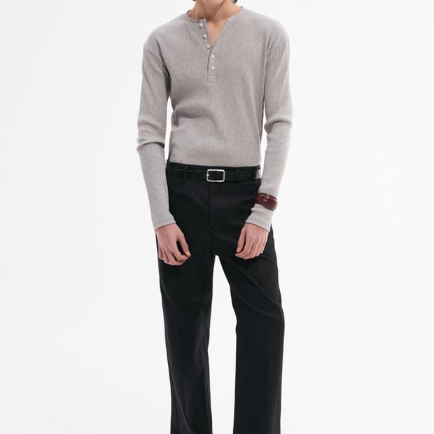 타일레 RIALTO SPLIT HEM TROUSERS BLACK 3
