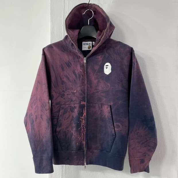 베이프 가먼트 다이 컬리지 후드집업 