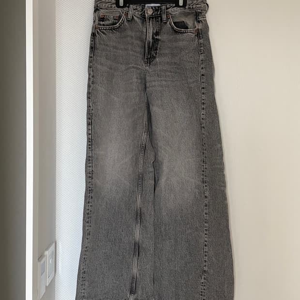 ZARA 흑청 와이드 데님 팬츠