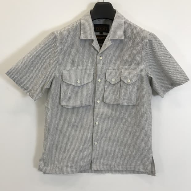 비슬로우 멀티포켓 시어서커 반팔셔츠 [M]