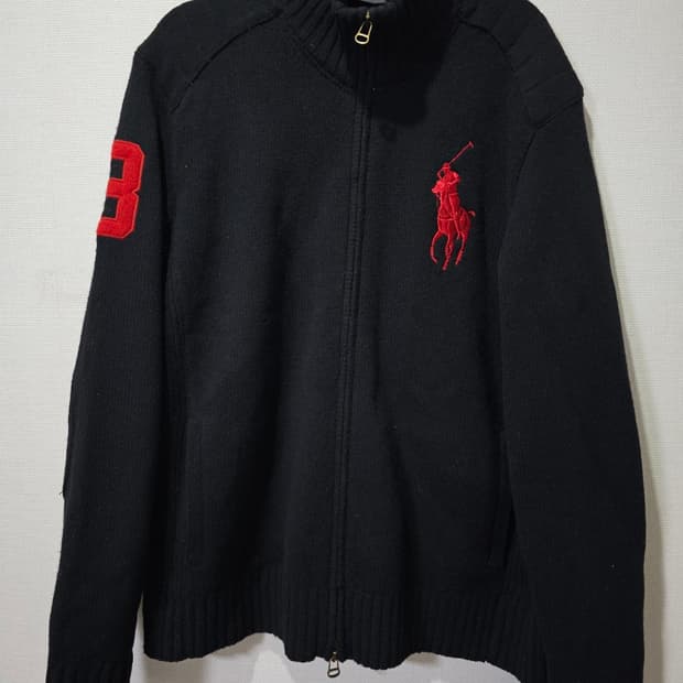 폴로 POLO 빅포니 검빨 니트집업 95~100 / M~L