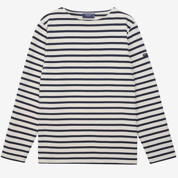 세인트제임스 스트라이프 엘보우 패치 블루 M