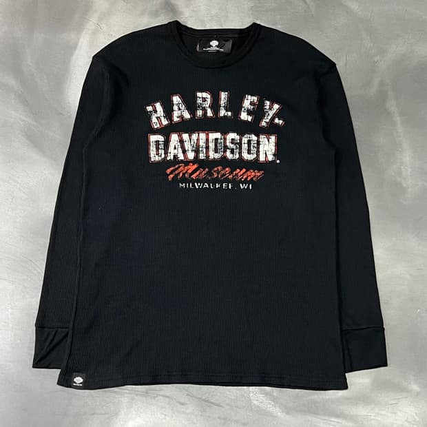  할리데이비슨 로고 와플 티셔츠 y15724