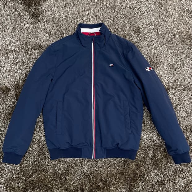 타미진스 TOMMY JEANS 네이비 클래식 플래그 블루종 점퍼 L