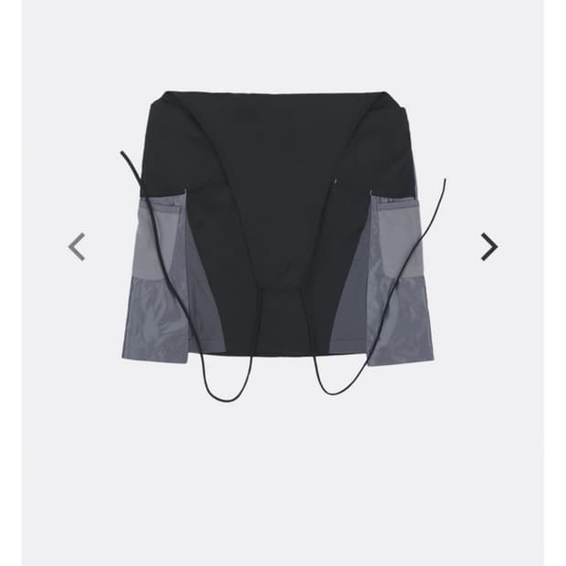 오호스 ojos 매쉬 오버롤 스커트 블랙S