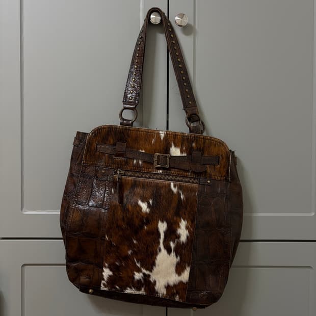 빈티지 송치 토트백