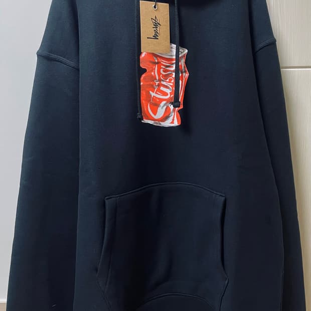 스투시 소다캔 기모후드 새상품