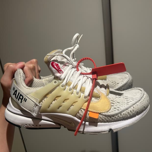 오프화이트x나이키 에어프레스토 화이트 색상 사이즈 270