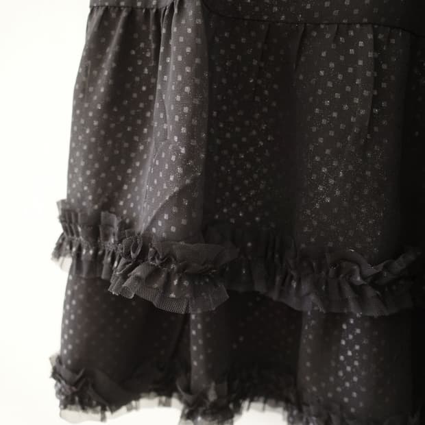 dot frill skirt