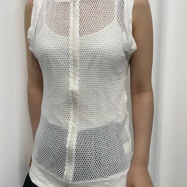 mesh hood zipup