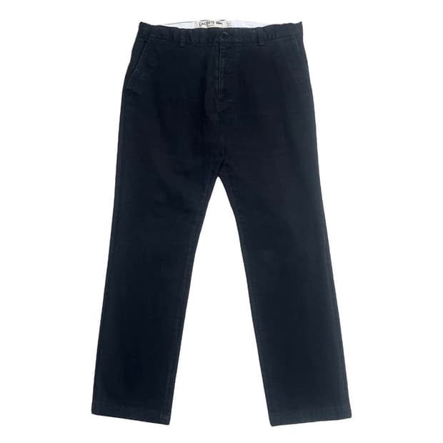 LACOSTE 슬림핏 코튼 팬츠 블랙 FR 40 / US 32