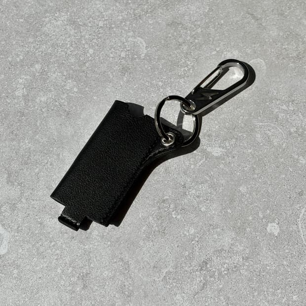 Oribell 썬더 펀칭 클립 라이터 가죽 케이스 키링 열쇠고리