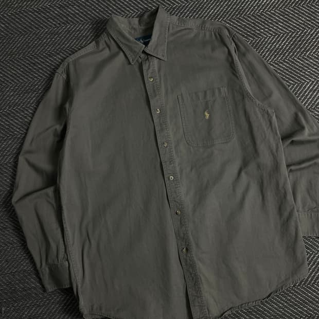 폴로 랄프로렌 포니 박시핏 카키 셔츠y 3519