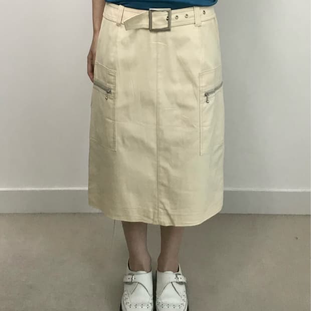 빈티지 벨트 스커트