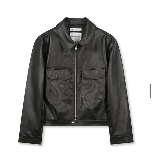 비슬로우 크롭 가죽자켓 M사이즈