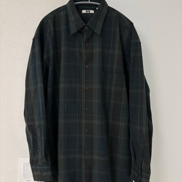 유니클로U 플란넬오버사이즈셔츠 L