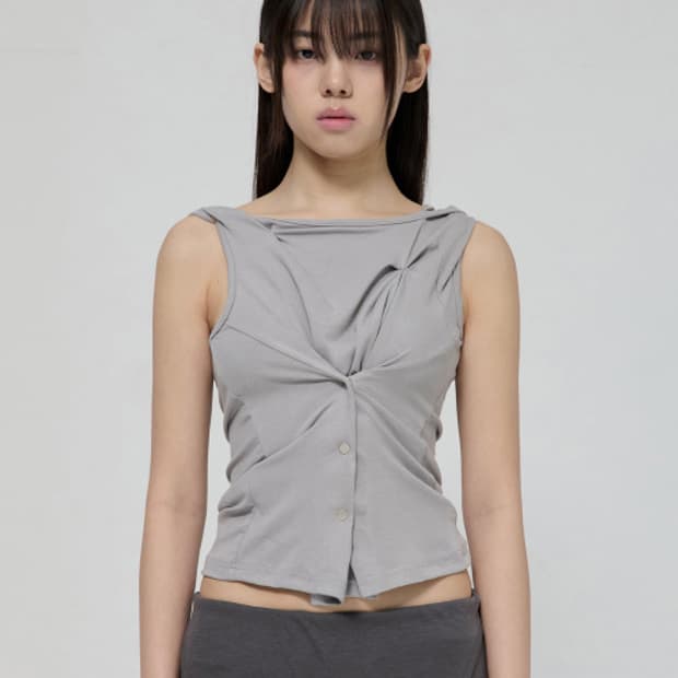 플레어업 에시메트릭 스냅 후디 그레이