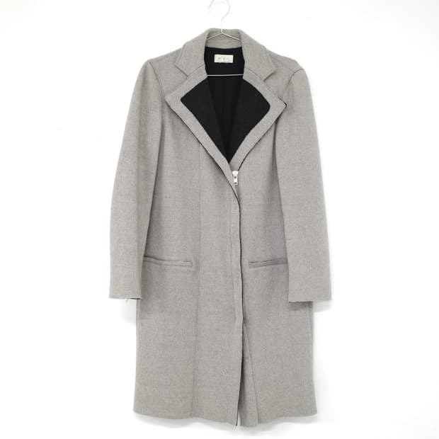 Helmut Lang Gray Wool Coat