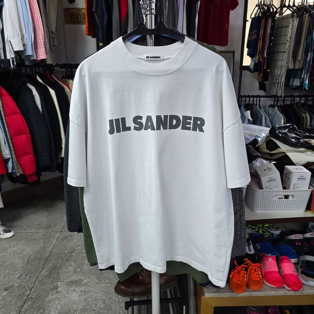 질샌더 로고 프린트 반팔 티셔츠 (1415)