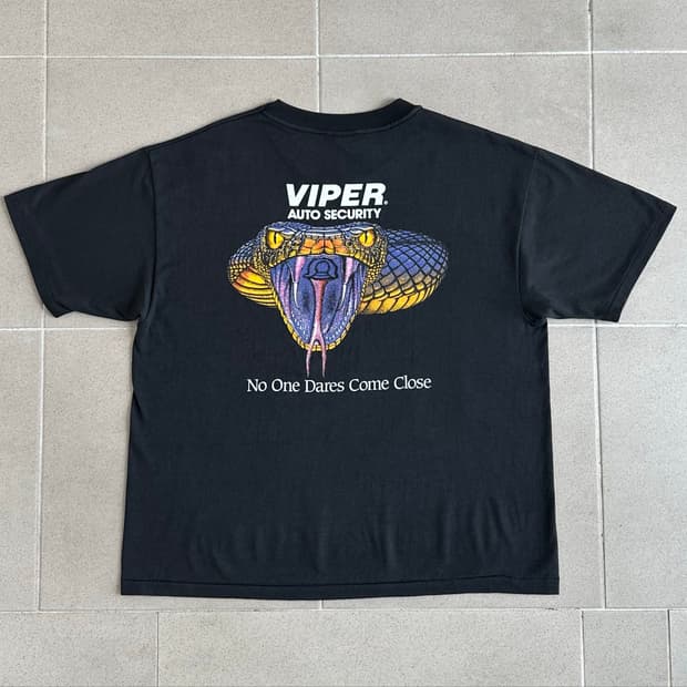 90s Viper auto security 티셔츠 닉푸케