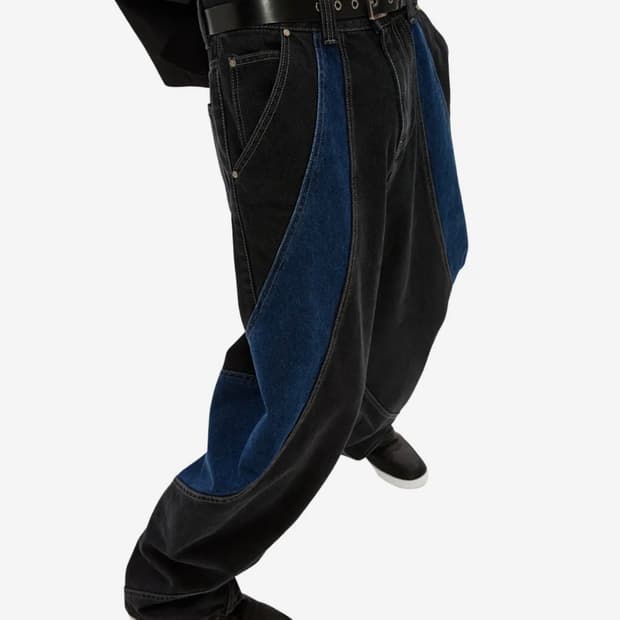 에드 토네이도 와이드 데님 블랙