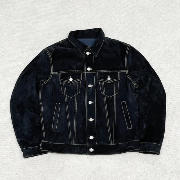 리바이스 리워커 블랙 벨벳 스티치 트러커 자켓 XL(42)