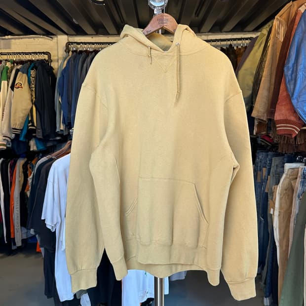 러셀 애슬레틱 50/50 플레인 스웻 후드 머스타드