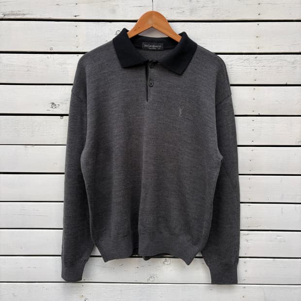 Yves Saint Laurent 입생로랑 울 카라 니트