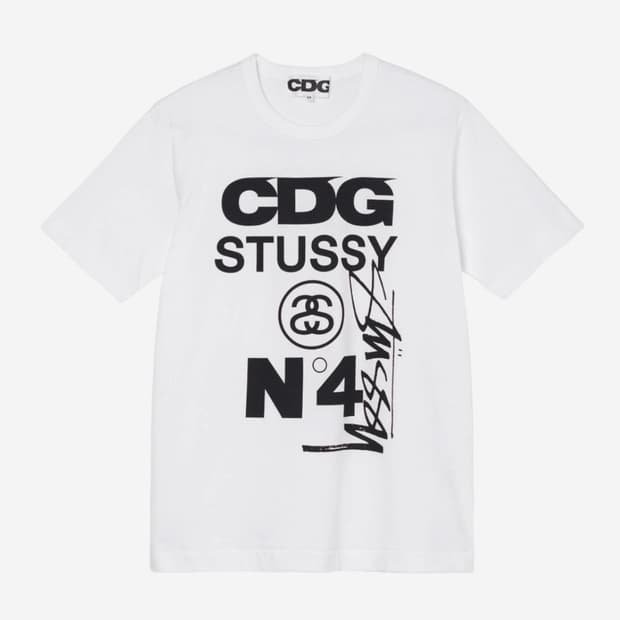 M CDG x 스투시 티셔츠 화이트